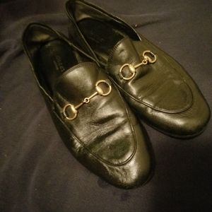 Gucci collapsible mules all black black